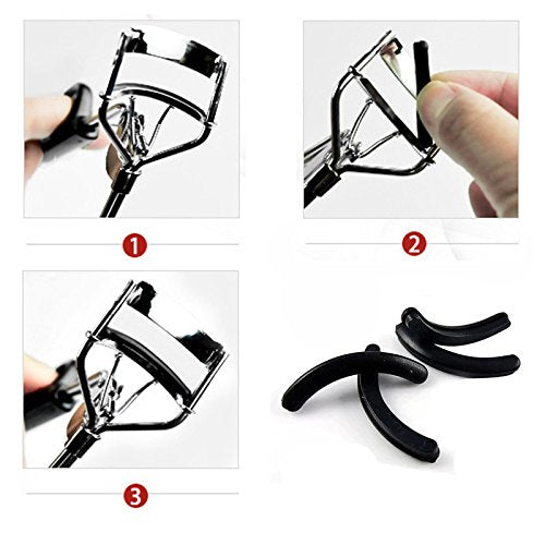 Leline's Eyelash Curler Refill Pads, 6pcs Rubber Replacement Pads for Standard Eyelash Curler (Black) Beauty & Personal Care Leline's