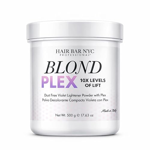 Blond Plex Extreme Lifting 10X Levels Violet Dust Free Lightener Powder Made in Italy 500g /17.63oz Professional Hair Lightening, Maximum Lift Beauty & Personal Care Hair Bar NYC