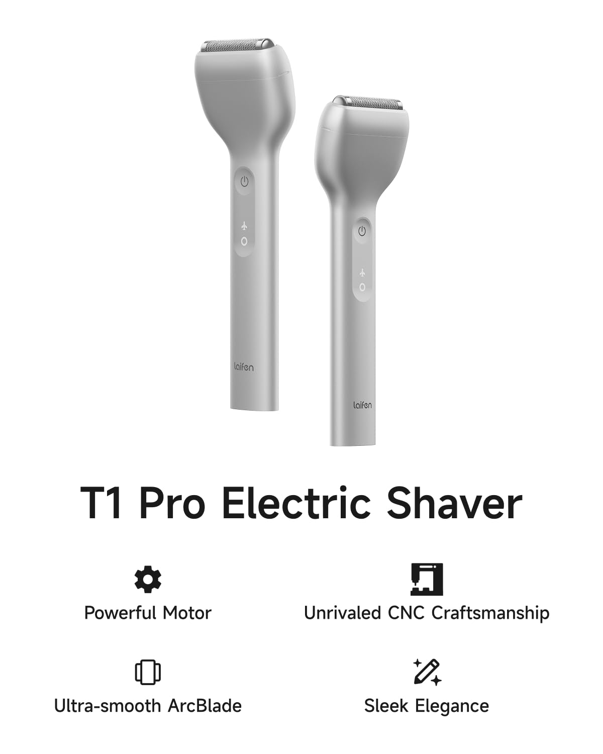 Laifen T1 Pro 1-Blade Electric Shaver, High-Speed 12,000 Cuts/Min, Long Hair Trimmer with 3 Guards, for Sparse Beard & Daily Styling, Wet & Dry, IPX7 Beauty and Personal Care Laifen