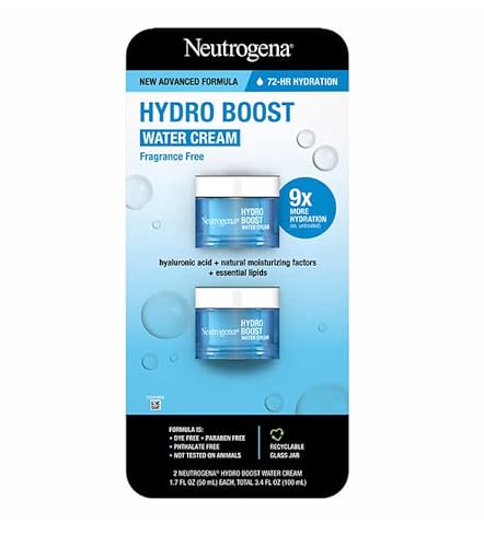Neutrogena Hydro Boost Hyaluronic Acid Hydrating Water CREAM Daily Face Moisturizer for Dry Skin, Oil-Free, Non-Comedogenic Face Lotion, 1.7 fl. Oz 2 Beauty & Personal Care Neutrogena