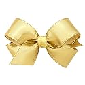 Wee Ones Girls' Metallic Overlay Hair Bow on a WeeStay No Slip Clip, Mini, Gold Beauty & Personal Care Wee Ones