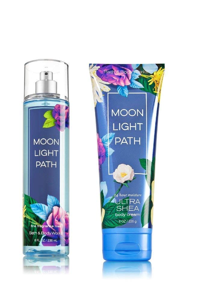 Bath & Body Works - Signature Collection - Moonlight Path - Fine Fragrance Mist 8 Fl Oz & Triple Moisture Body Cream 8 Fl Oz Beauty and Personal Care Bath & Body Works