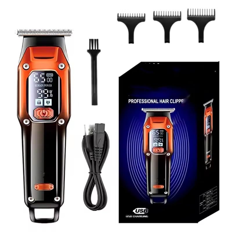 GLESVOWIO Hair Trimmer Professional Barber Electric Clipper Rechargeable Wireless Cutting Maching LCD Display Haircut Set Beauty and Personal Care GLESVOWIO