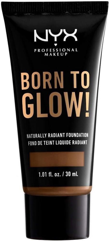 NYX PROFESSIONAL MAKEUP Born To Glow Naturally Radiant Foundation, Medium Coverage - Mocha Beauty & Personal Care NYX PROFESSIONAL MAKEUP