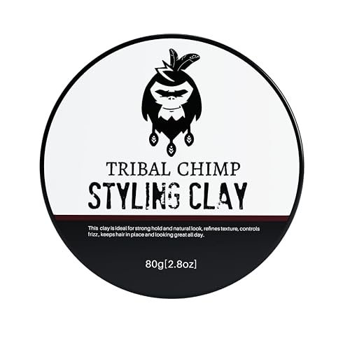 Tribal Chimp Hair Styling Clay - Super Strong Hold Matte Clay for Men & Women, Non-Sticky, Textured, Instant Volume & Thickening, Ideal for all Hair Beauty & Personal Care Tribal Chimp