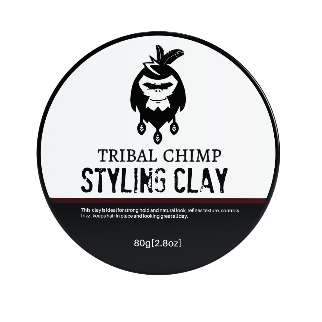 Tribal Chimp Hair Styling Clay - Super Strong Hold Matte Clay for Men & Women, Non-Sticky, Textured, Instant Volume & Thickening, Ideal for all Hair Beauty & Personal Care Tribal Chimp