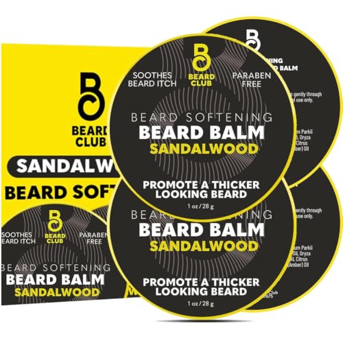 The Beard Club Sandalwood Beard Butter - Men's Leave-In Conditioning Balm, Softener and Moisturizer for Styling and Care - 2oz Beauty and Personal Care The Beard Club