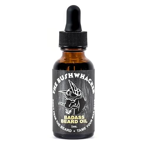 Badass Beard Care Beard Oil For Men - The Bushwhacker Scent 1 oz - All Natural Ingredients Keeps Beard and Mustache Full Soft and Healthy Beauty & Personal Care Badass Beard Care