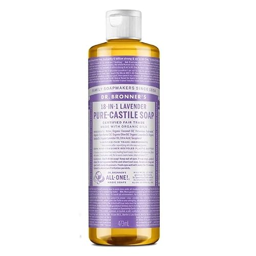 Dr. Bronner's - Pure-Castile Liquid Soap (Lavender, 16 ounce) - Made with Organic Oils, 18-in-1 Uses: Face, Body, Hair, Laundry, Pets & Dishes Beauty & Personal Care Dr. Bronner's