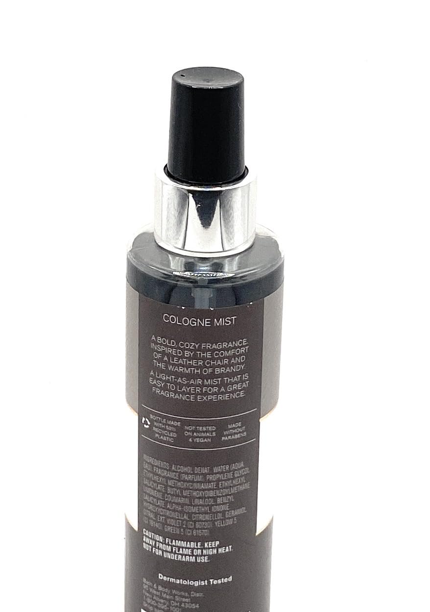 Bath and Body Works Leather & Brandy Men's Cologne Mist 5 Fluid Ounce Body Spray (2023 Limited Edition) Beauty & Personal Care Bath & Body Works