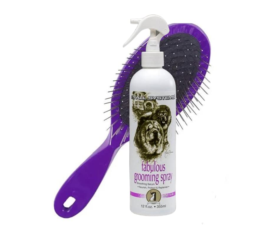 #1 All Systems Ultimate Pin Brush (Purple) and Fabulous Grooming Spray