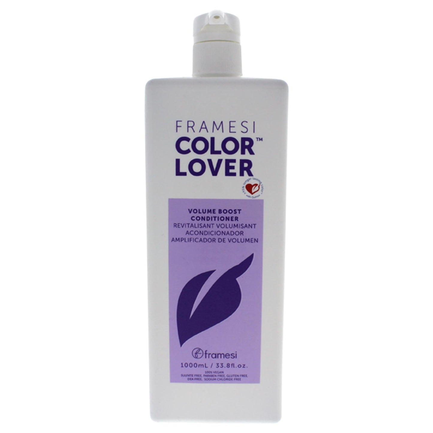 FRAMESI Color Lover Volume Boost Conditioner, 33.8 fl oz, Sulfate Free Volumizing Conditioner with Quinoa and Coconut Oil, Color Treated Hair Beauty & Personal Care FRAMESI