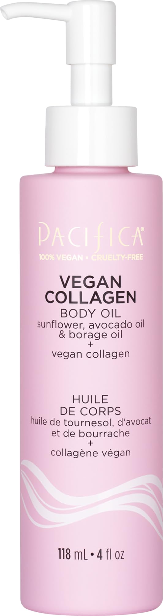 Pacifica Vegan Collagen Body Oil - Moisturizing, Hydrating Massage for Dry Skin, Soft & Radiant Glow, Jasmine Scent, 4 fl oz Beauty & Personal Care Pacifica
