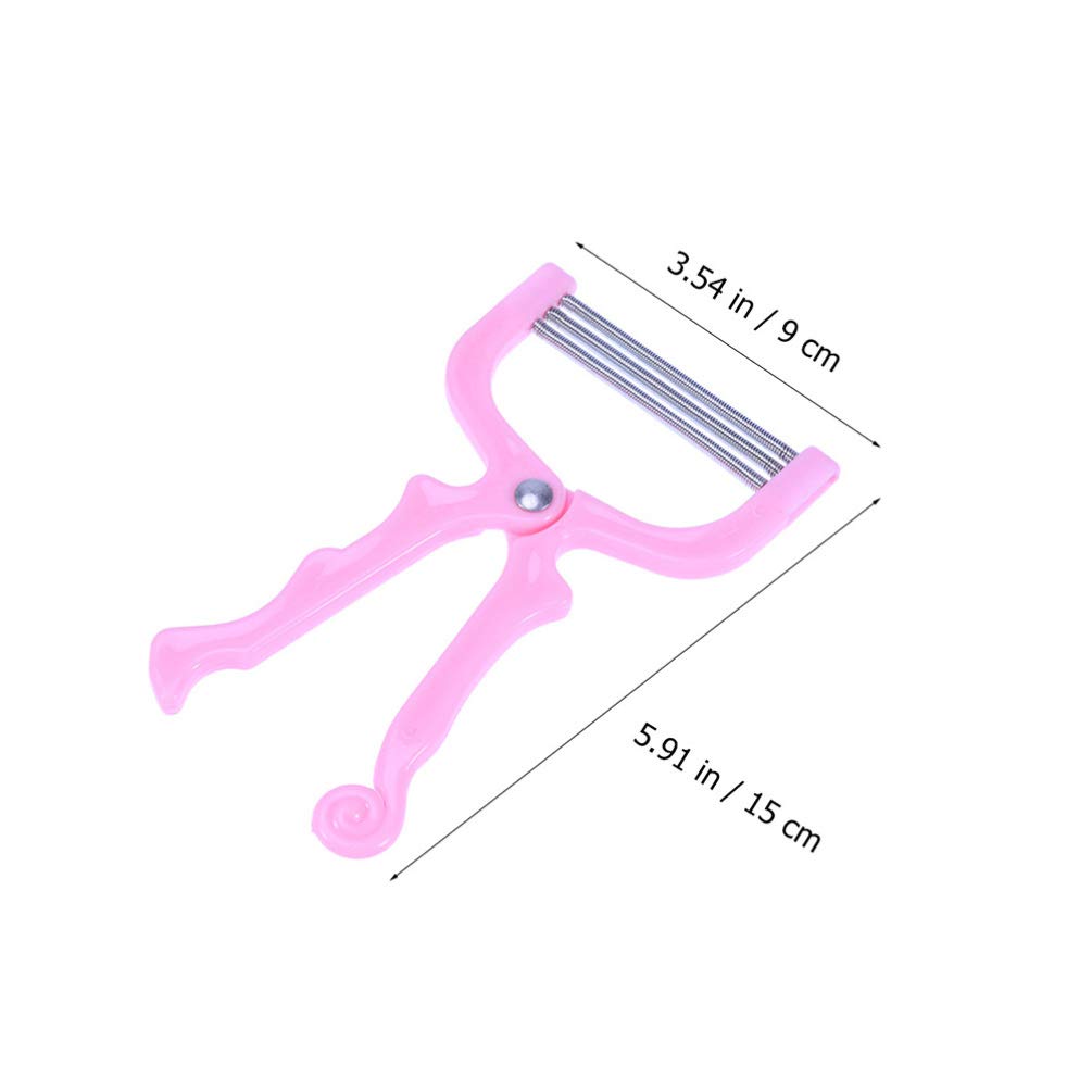 Face Hair Threader 2Pcs Portable Facial Hair Removal Threading Epilator for Women (Pink) Spring Device Beauty and Personal Care Healifty