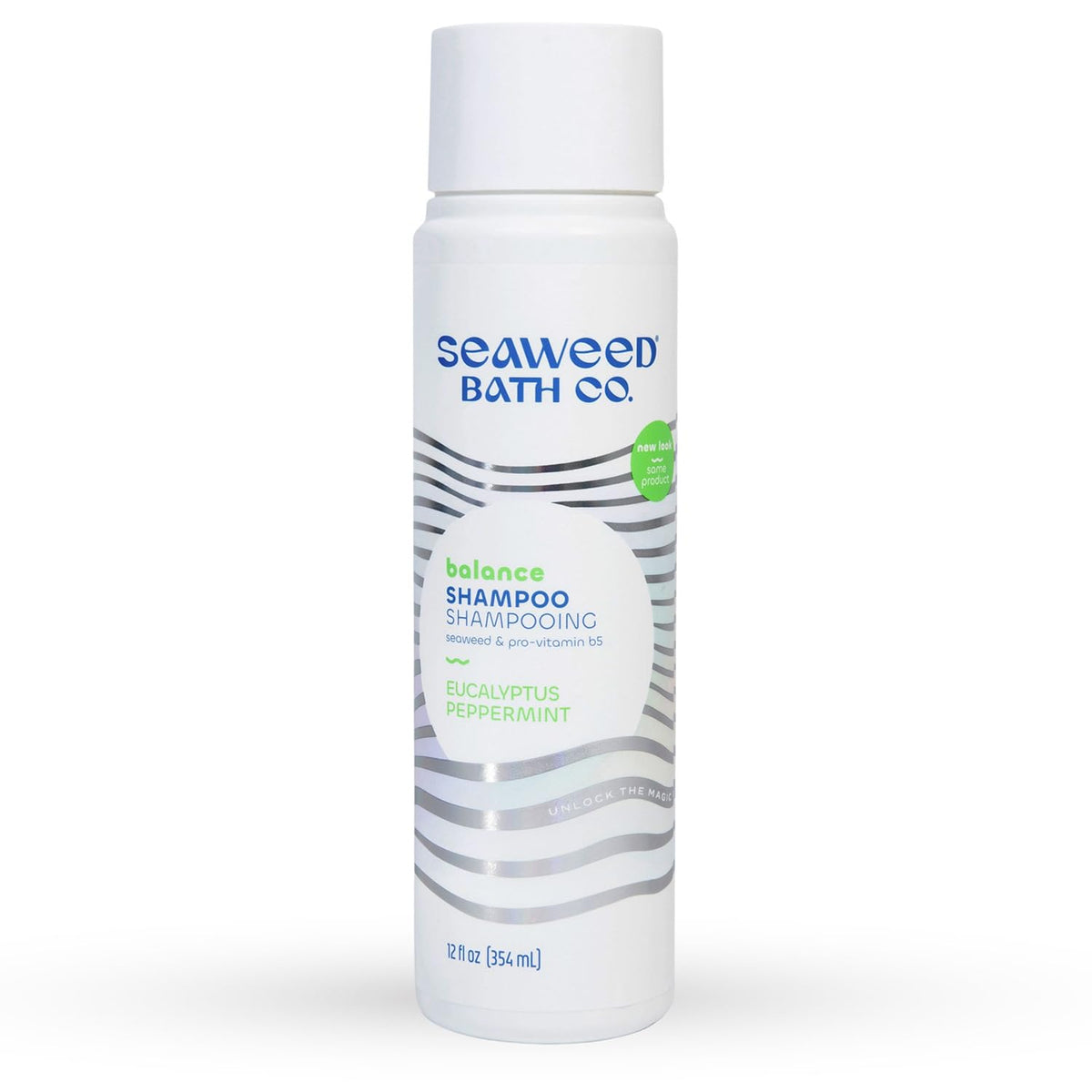 Seaweed Bath Co. Balance Shampoo, Eucalyptus Peppermint Scent, 12 Ounce, Sustainably Harvested Seaweed, Pro Vitamin B5, For Normal to Oily Hair Beauty & Personal Care The Seaweed Bath Co.