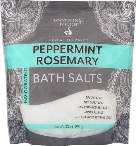 Soothing Touch Peppermint Rosemary Invigorating Bath Salts Pouch, 32 Oz Beauty and Personal Care Soothing Touch