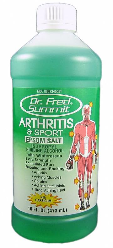 Dr. Fred Summit Epsom Salt rubbing alcohol 16oz (pack of 2) Beauty and Personal Care Dr. Fred Summit MAXRIENY