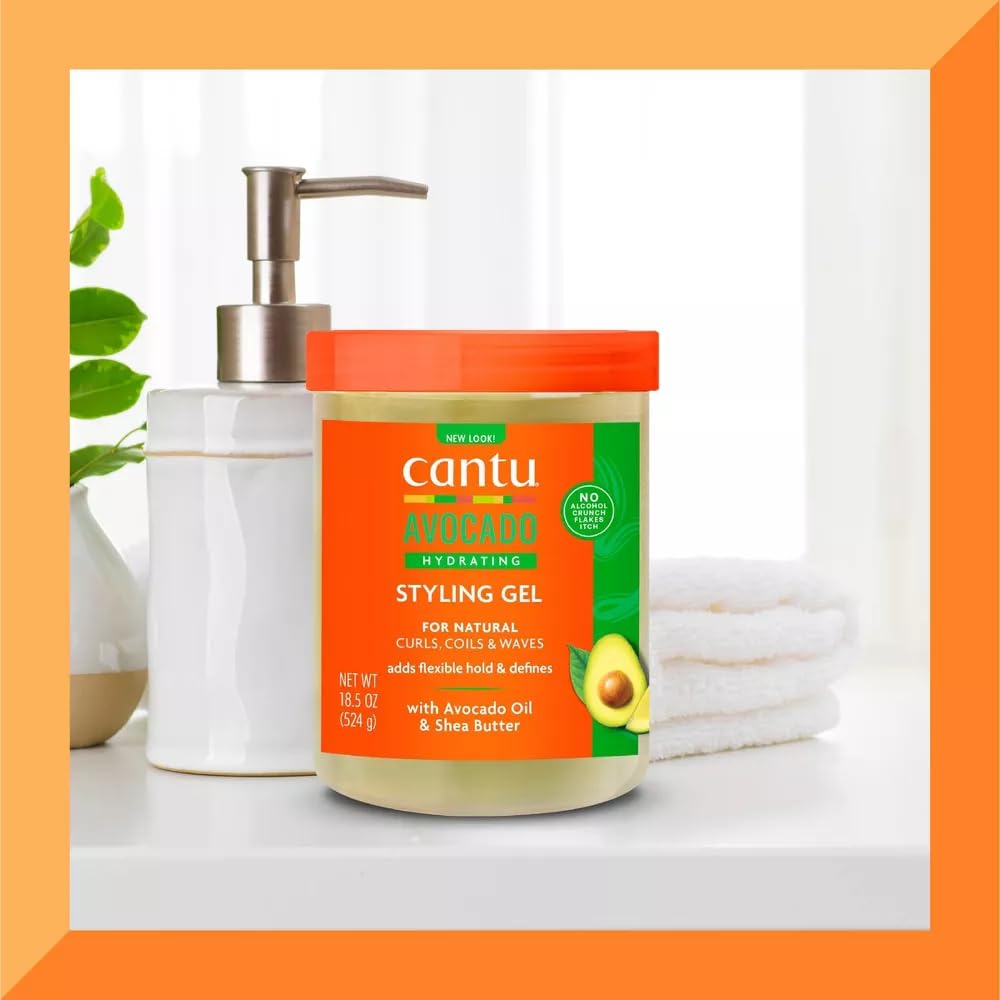 Cantu Avocado Hydrating Styling Gel 18.5 Ounce Jar (Pack of 3) Beauty & Personal Care Cantu