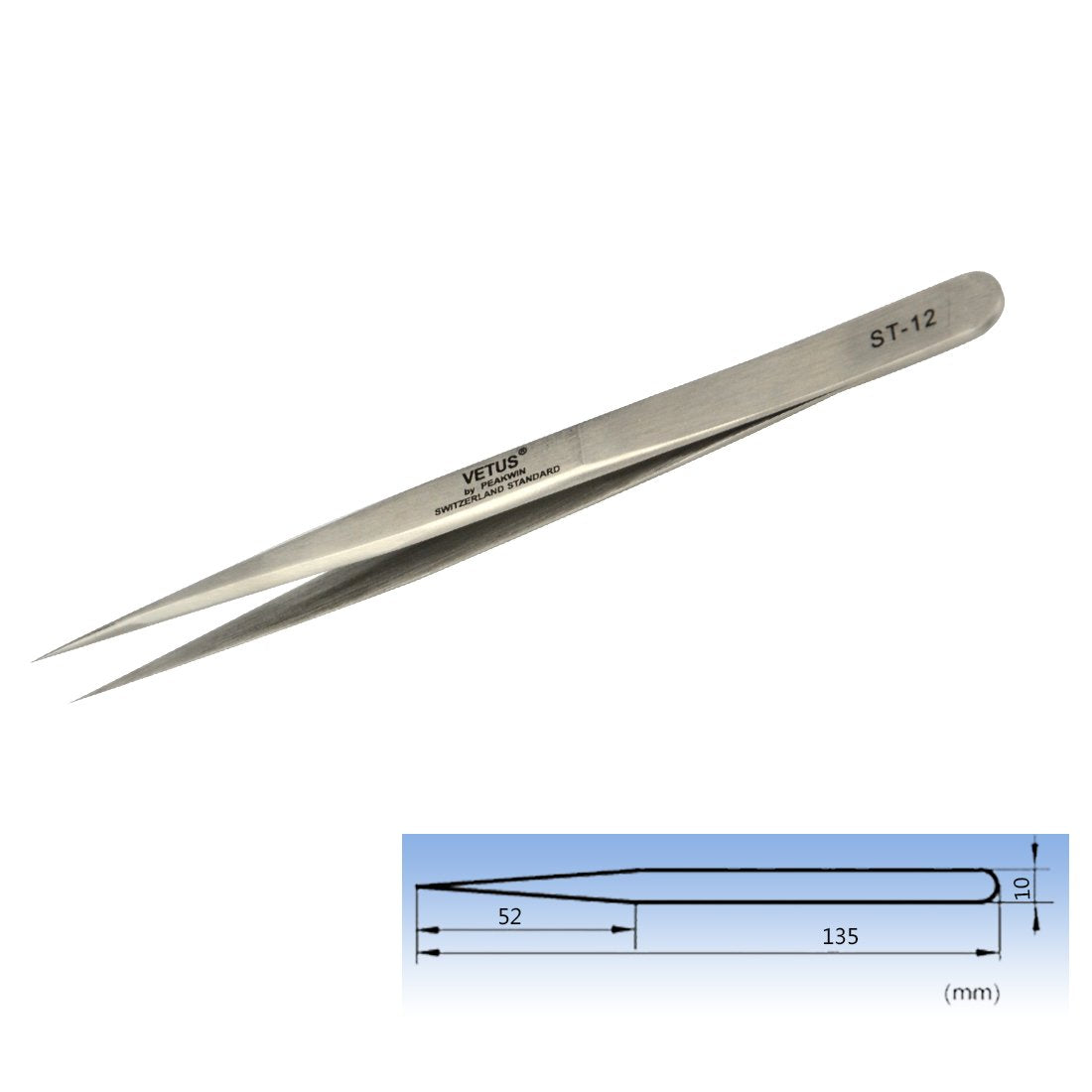 Eyelash Extensions Vetus Pro ST12 ST17 Tweezers Beauty and Personal Care Qeelasee