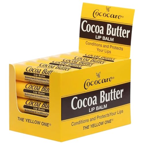 Cococare Cocoa Butter Lip Balm - The Little Yellow Stick - Conditions & Protects Lips with Hydrating Formula - Light Scent of Cocoa Butter - 0.15oz Beauty & Personal Care COCOCARE