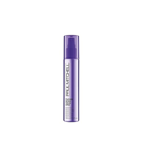 Paul Mitchell Platinum Blonde Purple Toning Spray, Cools Brassiness, Eliminates Warmth, For Color-Treated Hair + Naturally Light Hair Colors, 5.1 fl Beauty & Personal Care Paul Mitchell