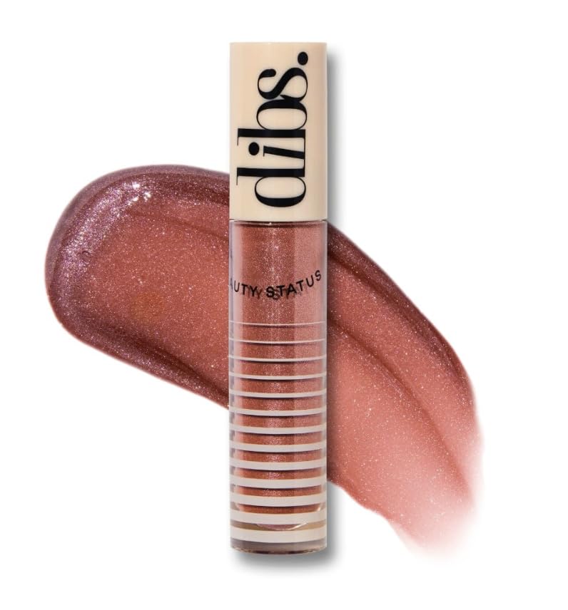 DIBS Beauty Go To Glossy Balm Lip Gloss Topper - MIMS (Make it Make Sense) Warm Mauve Shimmer, 0.20 oz Beauty & Personal Care DIBS