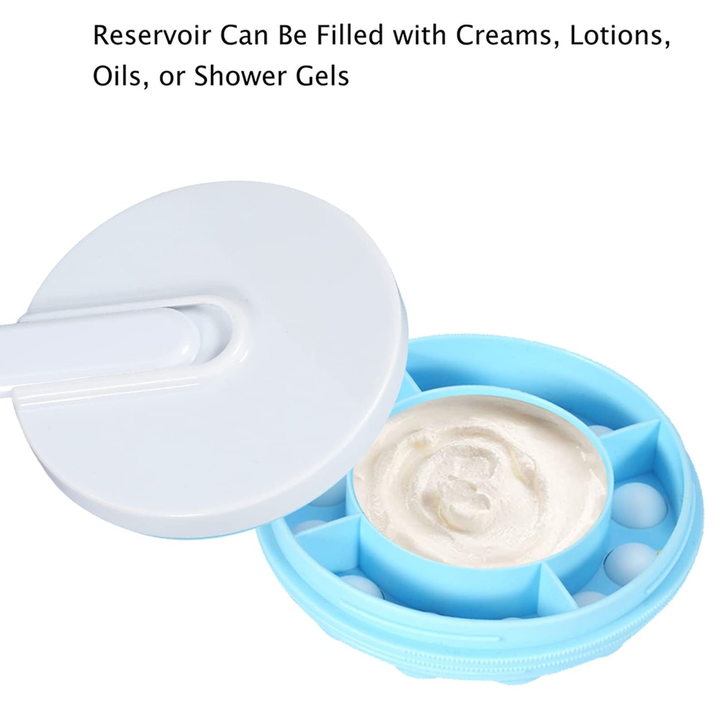 Lotion Applicator and Massager, Long Handle Easy Reach for Sunscreen, Cream, Shower Gel on Back, Legs and Feet, Long Shower Bath Brush, Easily Roll On Beauty and Personal Care Tyenaza