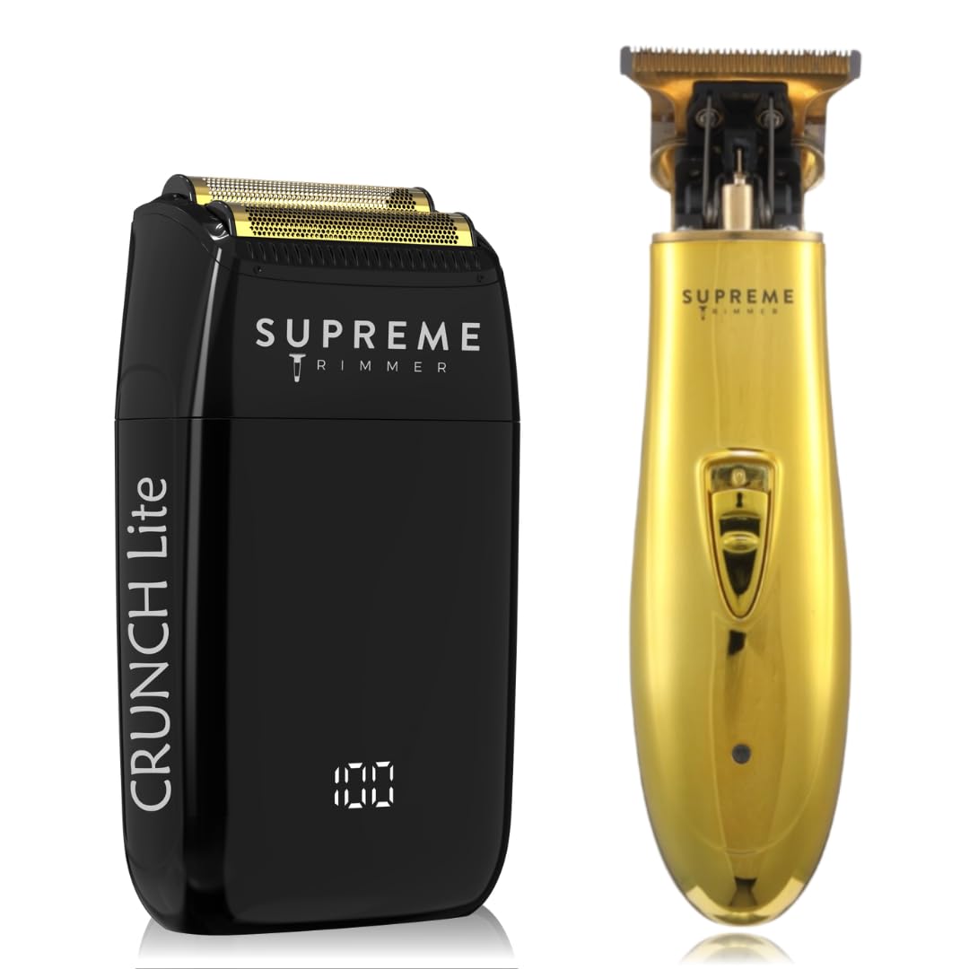 Supreme Trimmer 2-in-1 Crunch Lite Foil Shaver & T-Shaper Trimmer Set - ST5200 Beard Trimmer STF600 Electric Razor - Travel or at Home Hair Cutting Beauty and Personal Care Supreme Trimmer