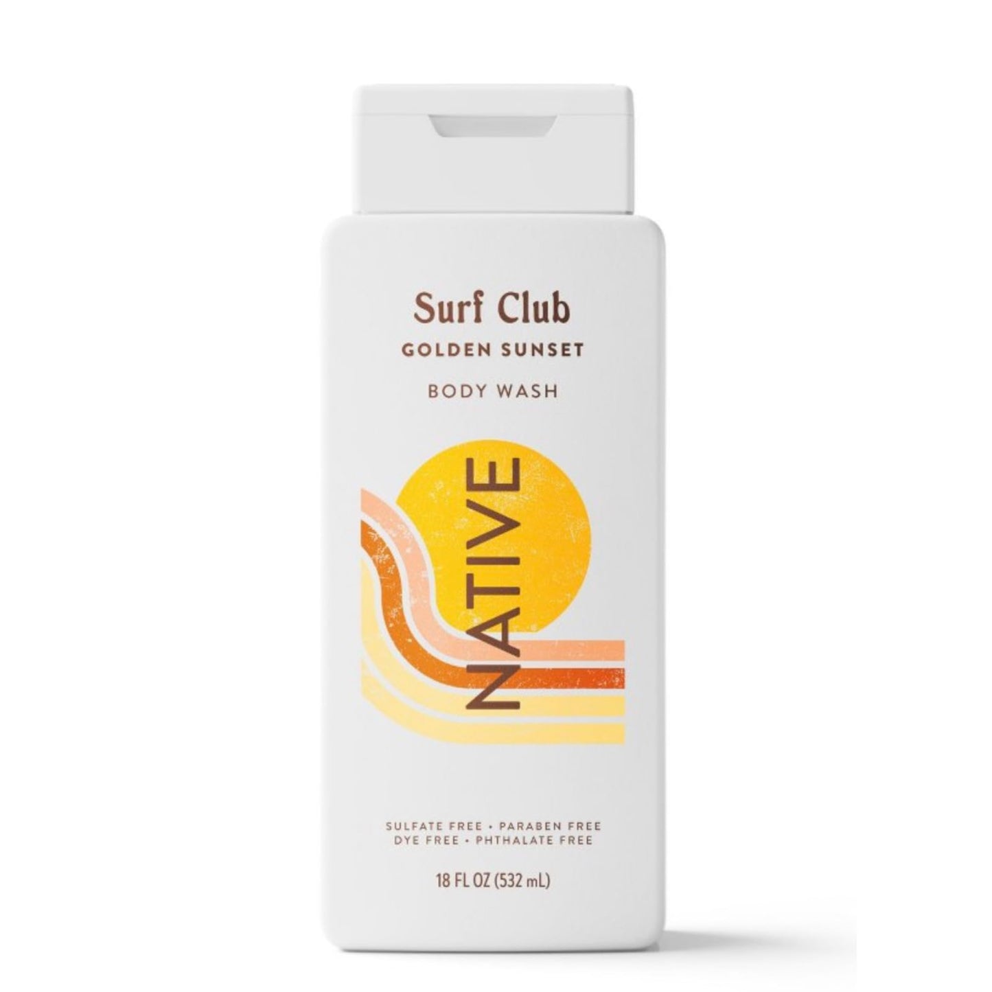 Native Surf Club Golden Sunset Body Wash, Pineapple and Pink Pepper Scent, Sulfate Free, 18 fl oz, 2 Pack (Golden Sunset) Beauty & Personal Care Native