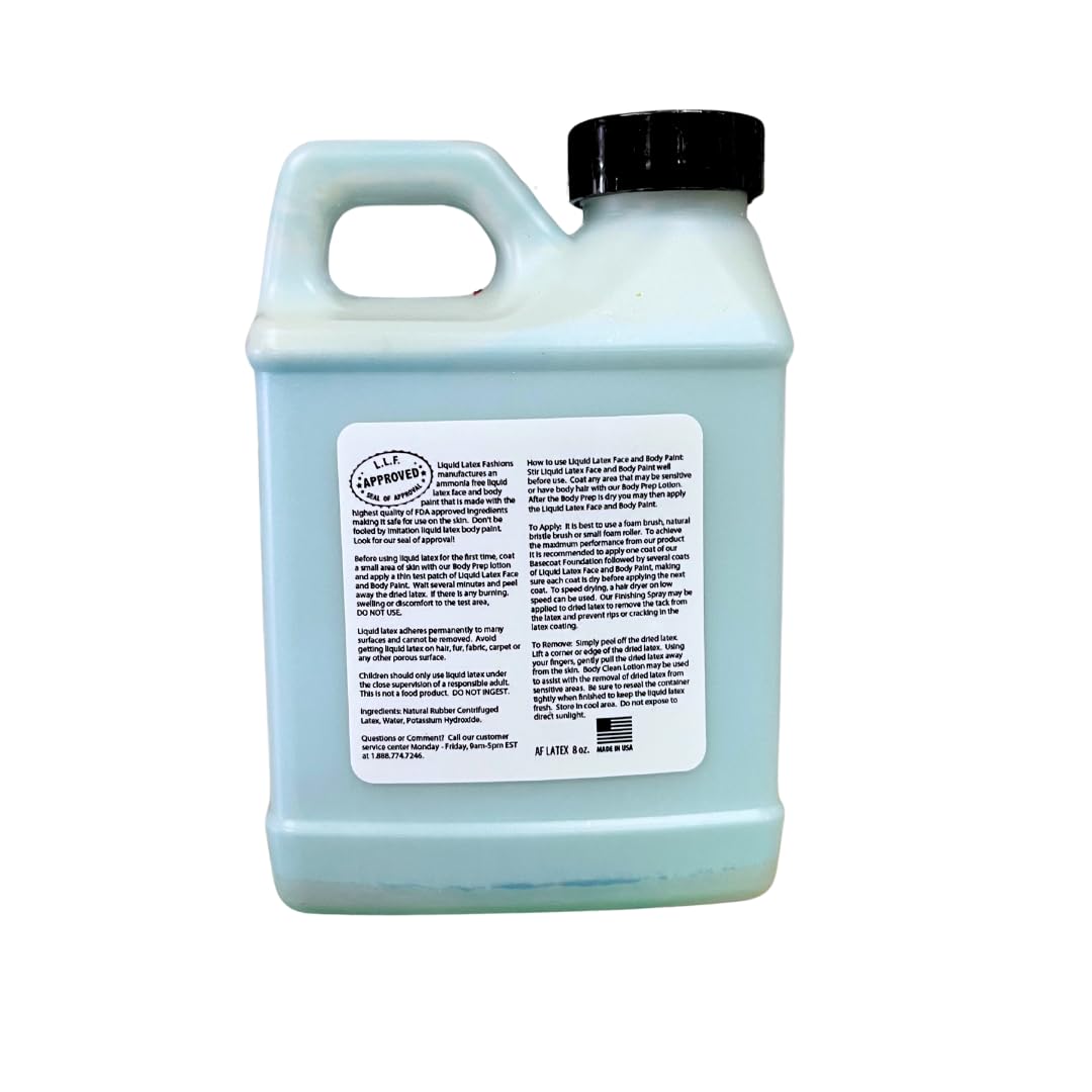 Metallic Blue 8 Oz - Liquid Latex Face and Body Paint Ammonia Free, Cosplay Avatar Shimmery Blue Sparkle Peel Off Paint Beauty & Personal Care Liquid Latex Fashions