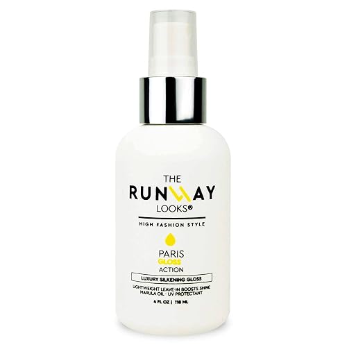 The Runway Looks Gloss Luxury Silkening Sheen, Marula Oil Infused Leave-In Spray to Boost Shine & Softness, Non-Greasy Formula (4oz) Beauty & Personal Care The Runway Looks