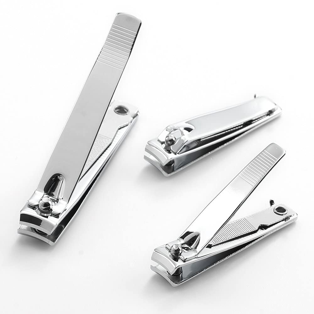 4 Pcs Professional Stainless Steel Toenail Clipper and Fingernails by QLL - Swing Out Nail Cleaner/File - Sharpest Stainless Steel Clipper - Wide Easy Beauty & Personal Care QLL
