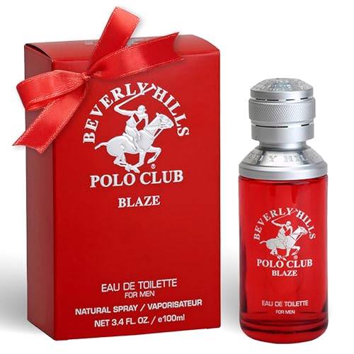 Beverly Hills Polo Club BLAZE - Cologne for Men with Notes of Cedar & Basil - Fresh & Classy Fragrance Scent - Eau De Toilette Spray 3.40fl.oz / 100ml Beauty & Personal Care Beverly Hills Polo Club