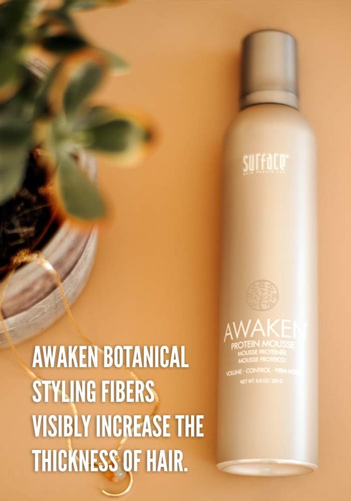 Surface Hair - Awaken Mousse: Color Safe, Volumizing, Firm Hold Hair Mousse to Thicken Hair, Sulfate-Free, Paraben-Free, 8.8 oz Beauty & Personal Care SURFACE