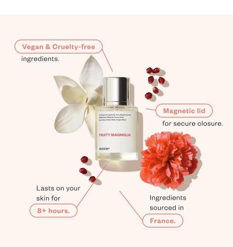 Dossier - Fruity Magnolia - Eau de Parfum - Inspired by Vers. Bright Crystal - Perfume Luxury - Paraben-Free - Vegan - For Women - Fragrance 1.7 oz Beauty & Personal Care Dossier