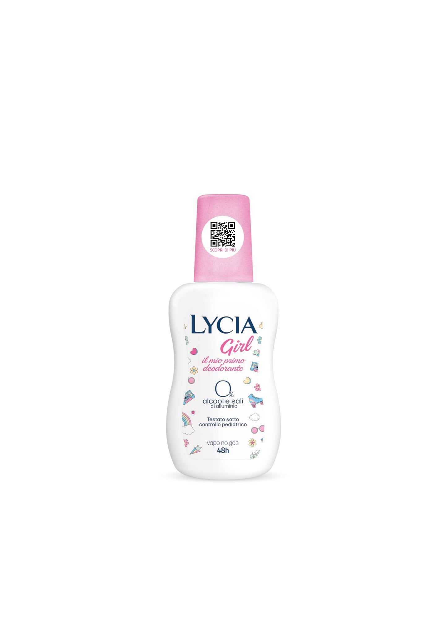 Lycia Deodorante Vapo Girl, Deodorante per Bambine e Ragazze 48h Dermatologicamente testato sotto controllo Pediatrico, 75 ml (2.5 Fl Oz) 1 unit Beauty and Personal Care Lycia