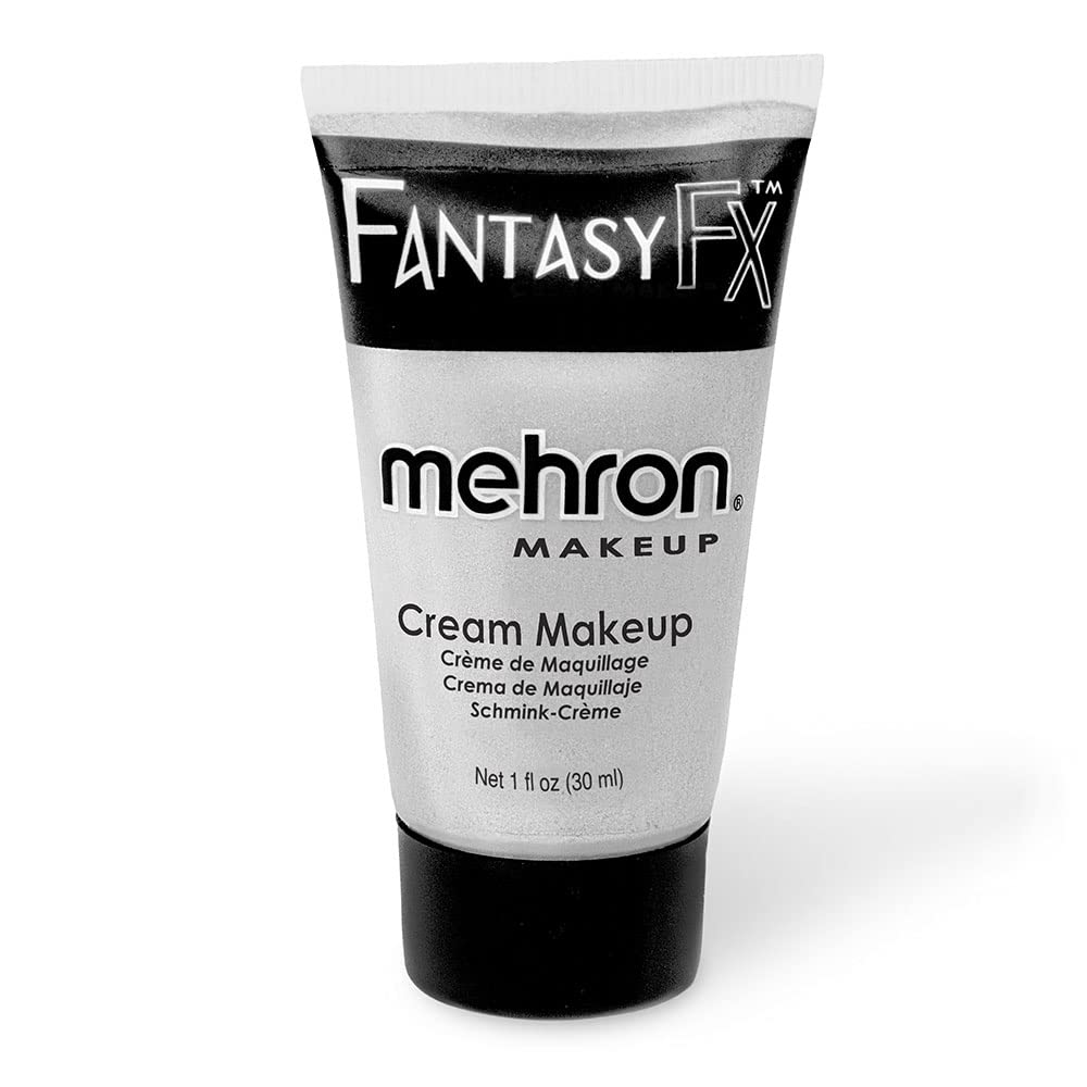Mehron Makeup Fantasy FX Cream Makeup | Water Based | Halloween | Silver Face & Body Paint For Adults 1 fl oz (30ml) (Silver) Beauty & Personal Care Mehron