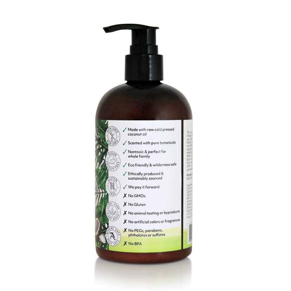 Coco Fiji Face & Body Lotion Infused With Coconut Oil | Lotion for Dry Skin | Moisturizer Face Cream & Massage Lotion for Women & Men |Coconut Lime 12 Beauty & Personal Care Organic Fiji