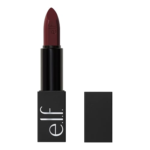 e.l.f. O Face Satin Lipstick, Richly Pigmented, Nourishing & Long-Lasting Creamy Lipstick, Infused With Jojoba, Vegan & Cruelty-Free, Smolder Beauty & Personal Care e.l.f.