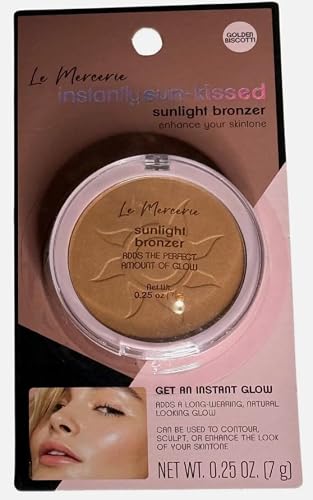 Le Mercerie Instantly Sun-Kissed Sunlight Bronzer, Golden Biscotti, Paraben Free, Cruelty Free, 0.25 oz Beauty & Personal Care LE MERCERIE