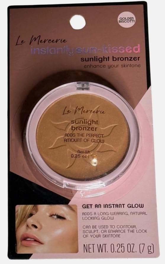 Le Mercerie Instantly Sun-Kissed Sunlight Bronzer, Golden Biscotti, Paraben Free, Cruelty Free, 0.25 oz Beauty & Personal Care LE MERCERIE