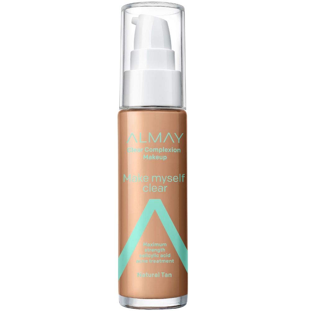 Almay Clear Complexion Makeup, Matte Finish Liquid Foundation with Salicylic Acid, Hypoallergenic, Cruelty Free, -Fragrance Free, Dermatologist