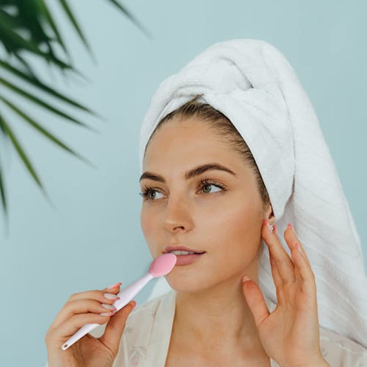 4 PCS Lip Scrub Brush,Double-Sided Silicone Exfoliating Lip Brush Exfoliating Brush for Men Wome Double-sided Soft Lip Brush for Smoother and Fuller Beauty & Personal Care ZYYC
