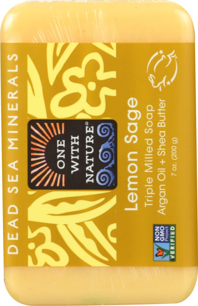 One With Nature Dead Sea Mineral Soap, Lemon Sage, 7-Ounces (Pack of 6) Beauty & Personal Care One With Nature