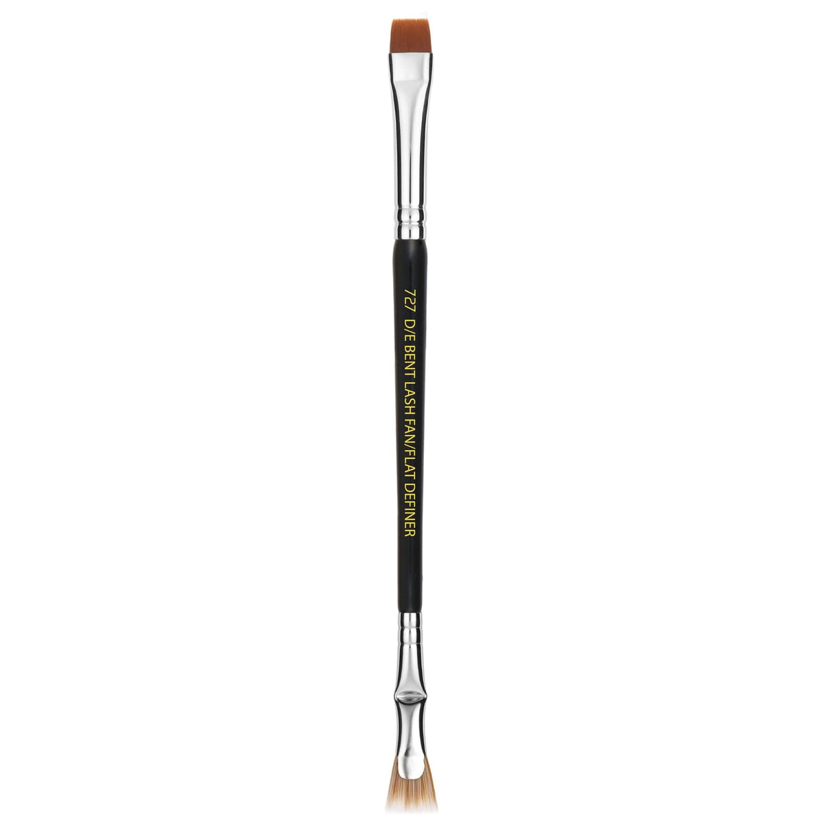 Bdellium Tools Professional Makeup Brush - Maestro Series 727 Double-Ended Bent Lash Fan/Flat Definer - With All-Vegan Synthetic Fibers, For Clean