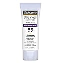 Neutrogena Ultra Sheer Dry-Touch Water Resistant and Non-Greasy Sunscreen Lotion with Broad Spectrum SPF 55, 3 fl. oz (Pack of 2) Beauty & Personal Care Neutrogena