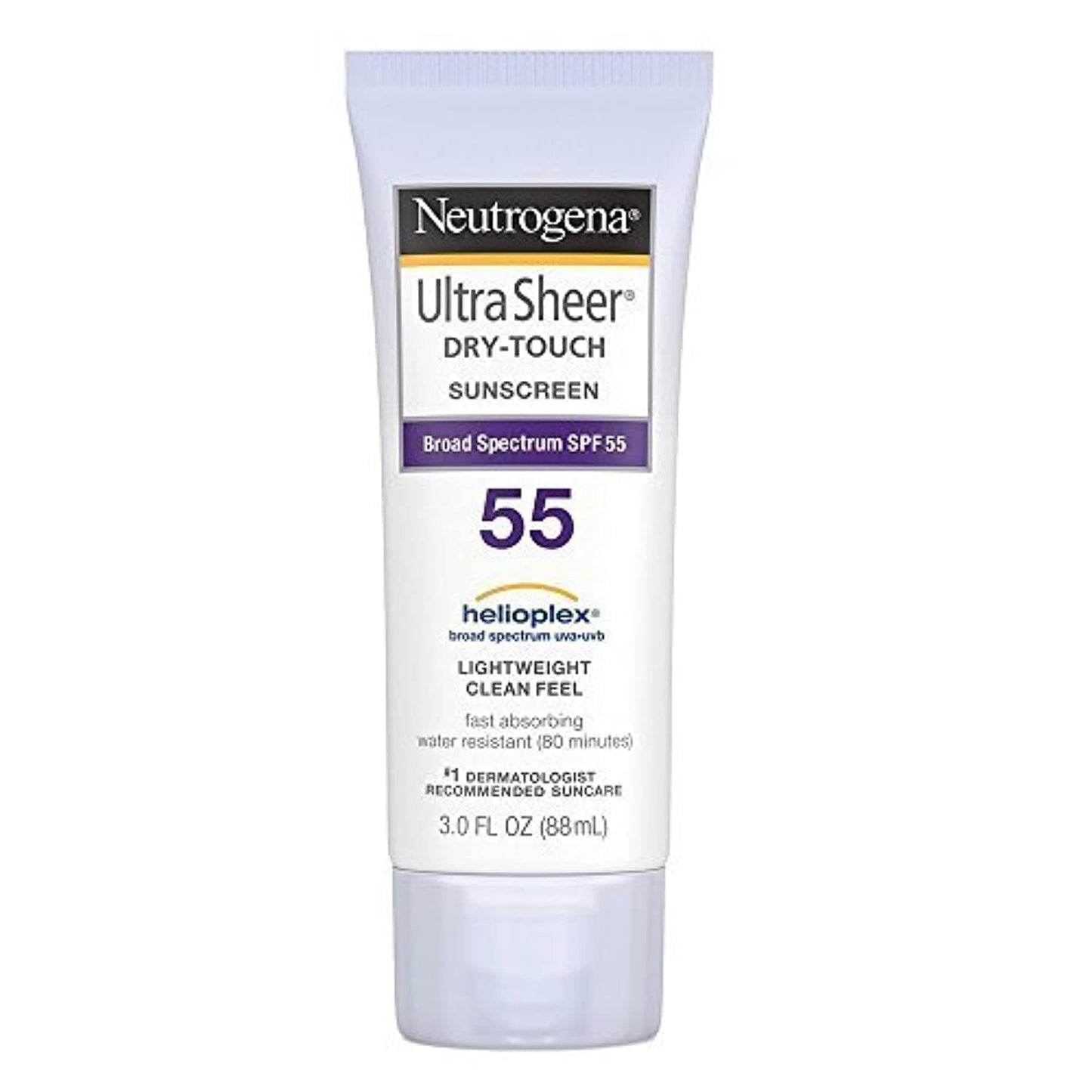 Neutrogena Ultra Sheer Dry-Touch Water Resistant and Non-Greasy Sunscreen Lotion with Broad Spectrum SPF 55, 3 fl. oz (Pack of 2) Beauty & Personal Care Neutrogena