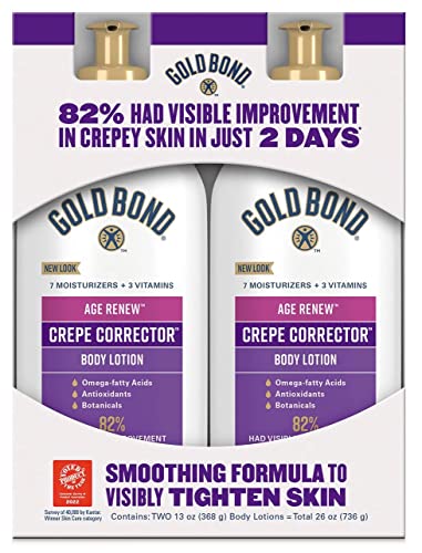 Gold Bond Age Renew Crepe Corrector Body Lotion, Replenishing & Smoothing Formula 26 OZ (2 13 OZ bottles) Beauty and Personal Care Gold Bond Default Title
