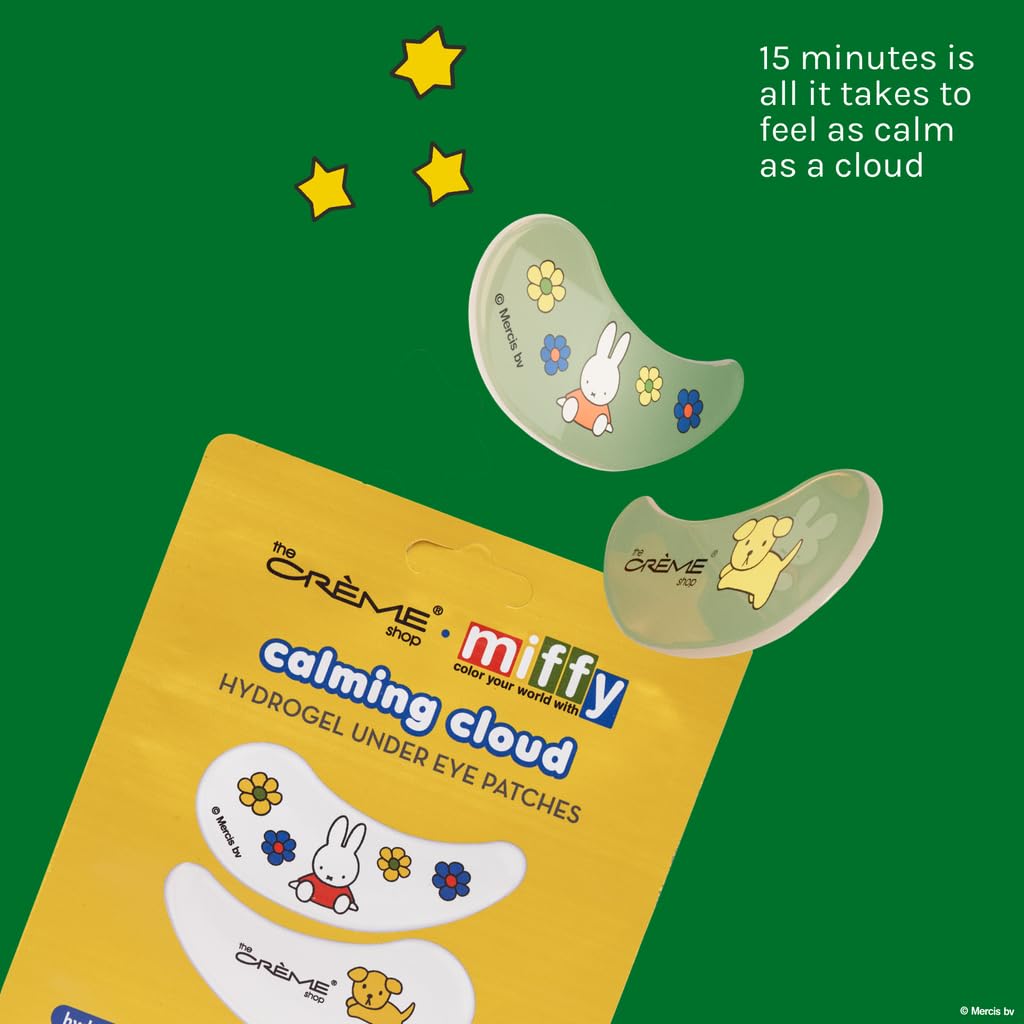 The Crème Shop x Miffy Calming Cloud Hydrogel Under Eye Patches - 5 Korean Skincare Eye Masks with Hyaluronic Acid & Lavender, for Dark Circles, Puffy Beauty & Personal Care The Crème Shop