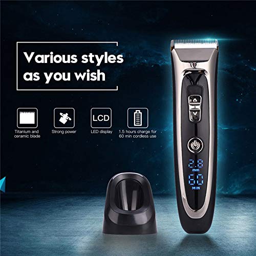 ZUIAI Professional Barber Electric Hair Trimmer LED Display Men Clipper Ceramic Blade Hair Cutting Machine, Hair Cutter Beauty and Personal Care ZUIAI